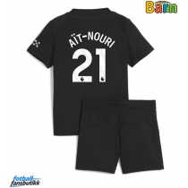 Manchester City Rayan Ait-Nouri #21 Bortedraktsett Barn 2025-26 Kortermet (+ Korte bukser)